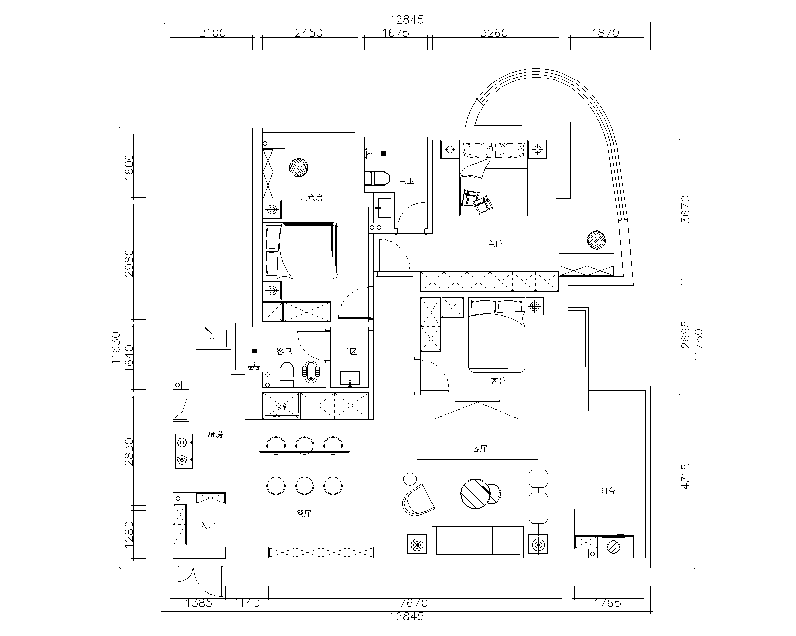 三葉石新作 | 華泰壹品125㎡，簡約純粹的美